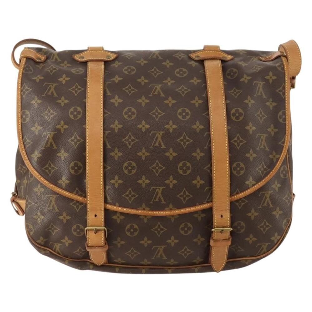 Louis Vuitton Monogram Saumur 43 Shoulder Bag Brown